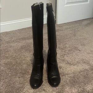 Alfani Black Over the Knee Boots Sleek Leather Design